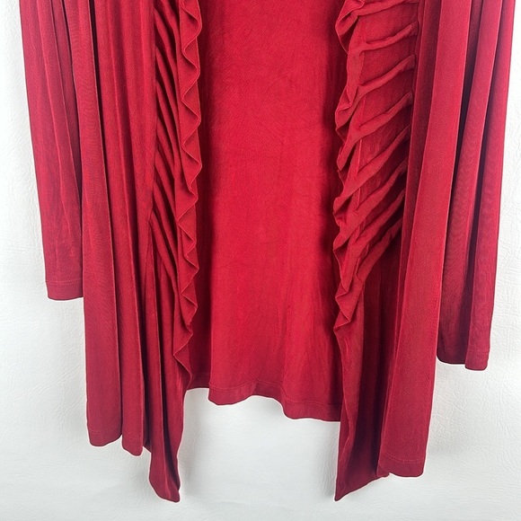 Chico’s Travelers Ruffle Open Jacket/Cardigan - Picture 3 of 8